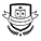 A white smiley face with a wide grin and eyes on a black background.